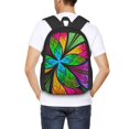 thumbnail image 4 of Fuzoiu Multicolored Beautiful Flower Print Large Capacity Backpack,Travel Backpack,Laptop Bag,College School Rucksack Bag,for School, Travel & Outdoor Activities, 4 of 6