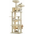thumbnail image 1 of Large Cat Tree cm Cat Tower for Large Cats Cat Condo with SisalCove Scratching Posts and Pads Padded Perch Dual Condo and Basket for Indoor CatsGrey Small, 1 of 6