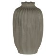 thumbnail image 1 of Vase Rond en Céramique à Motifs avec Col Court et Motif Ondulé, Grand, Gris, 1 of 1