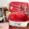 thumbnail image 3 of Bolsa de cosméticos de Hello Kitty Sanrio Kuromi Stitch, bolsa de almacenamiento portátil de dibujos animados de gran capacidad, linda chica, a prueba de agua, buen aspecto, regalo, 3 of 5