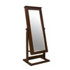 Linon Cheval Wood Jewelry Wardrobe in Walnut Brown
