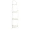 thumbnail image 3 of SAFAVIEH Abarrane Outdoor Wrought Iron 4 Tier Corner Shelf, Antique White, 3 of 11