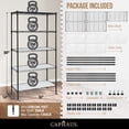 thumbnail image 2 of CAPHAUS NSF Adjustable Shelves Metal Wire Shelving Unit w/ Liners, Kitchen Storage Shelving, Metal Steel Storage Shelving, Garage Shelving Storage Organizer, Utility Shelf, 5-Tier No Wheels, Black, 2 of 8