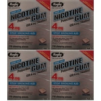 Rugby Large Sugar-Free Nicotine Gums, 4 Pack, 4mg Mint, 110 Count