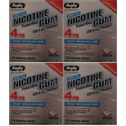 Rugby Large Sugar-Free Nicotine Gums, 4 Pack, 4mg Mint, 110 Count