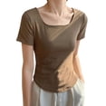 thumbnail image 2 of adviicd T-Shirts pour Femmes Graphiques T-Shirt de Plein Air Amusant Randonnée Course Graphiques Hauts Kaki,TTG, 2 of 4