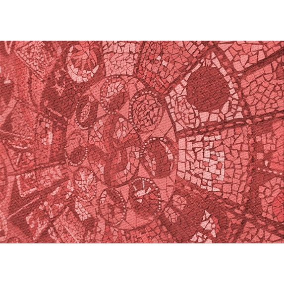 Ahgly Company Indoor Rectangle Patterned Love Red Area Rugs, 8' x 12'