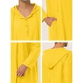 thumbnail image 5 of INSPIRE CHIC Men's Nightshirt Long Sleeves Hooded Loungewear Nightgown Pajamas M Yellow, 5 of 6