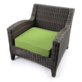 thumbnail image 3 of Jordan Manufacturing Sunbrella 21.5" x 22.5" Canvas Gingko Green Solid Rectangular Outdoor Deep Seat Chair Cushion Set with Ties and Welt, 3 of 11