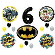 Batman 6th Birthday Balloons Decoration Supplies Party Sixth Justice League