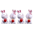 thumbnail image 1 of KAKOWELY piezas de decoraciones para tartas de San Valentín, estatuas de conejo de escritorio, decoraciones de conejito de Pascua, suministros para tartas, 1 of 4