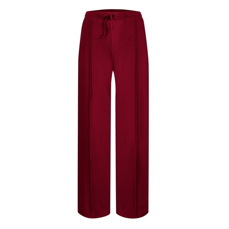 Diufon Knit Womens Lounge Pants Solid Color Wide Leg Pants Diufon Knit Womens Lounge Pants Solid Color Wide Leg Pants