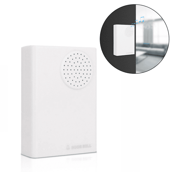 Wired Electronic Chime, 12V Dingdong Ringtone 90dB Wired Electronic Doorbell Door Chime Kit Access Control for Hotel Home, White