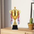 thumbnail image 1 of Premio Trofeo Copa, Mini Trofeo con Cintas, Mano de Obra Fina, Artículos para Fiestas, Decoración, Copa Trofeo de Participación, Trofeo Adulto para Ba Altura 535 cm Baoblaze mini trofeo, 1 of 8