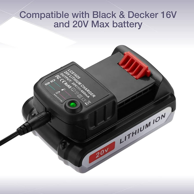 Black & Decker LCS1620 Lithium Ion 16V 20V Battery Charger