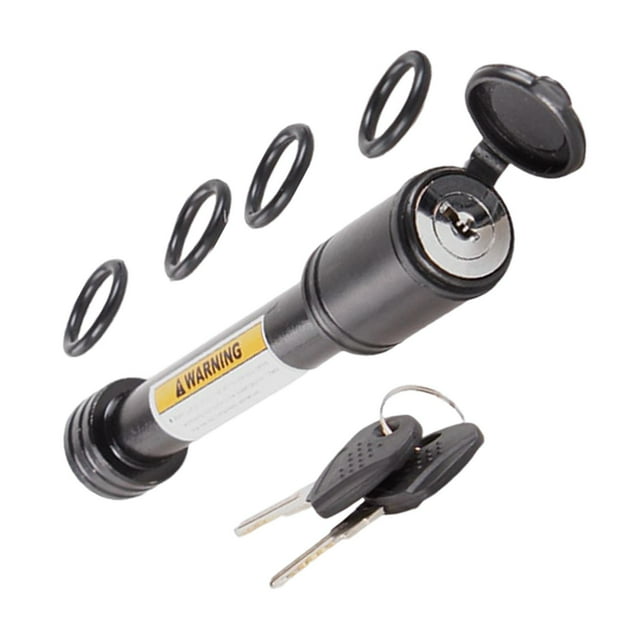 DYNWAVECA 5/8 inch Trailer Hitch Lock Fits 2" Receiver Hitch Locking Pin for RV Towing Parts 4 Orings , No Rubber Pad