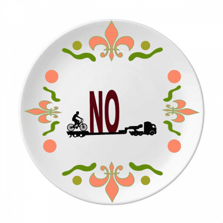 

Bicycle Denies Freight Transportation Flower Ceramics Plate Tableware Dinner Dish