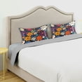 thumbnail image 3 of Yayeee Pillowcase Standard Size Set of 2 Satin Wrinkle Resistant Pillow Case, Bright Colorful Flowers Pattern, 3 of 7