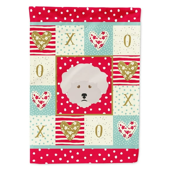 Carolines Treasures CK5185CHF Bichon Fris? Love Flag Canvas House Size Large multicolor