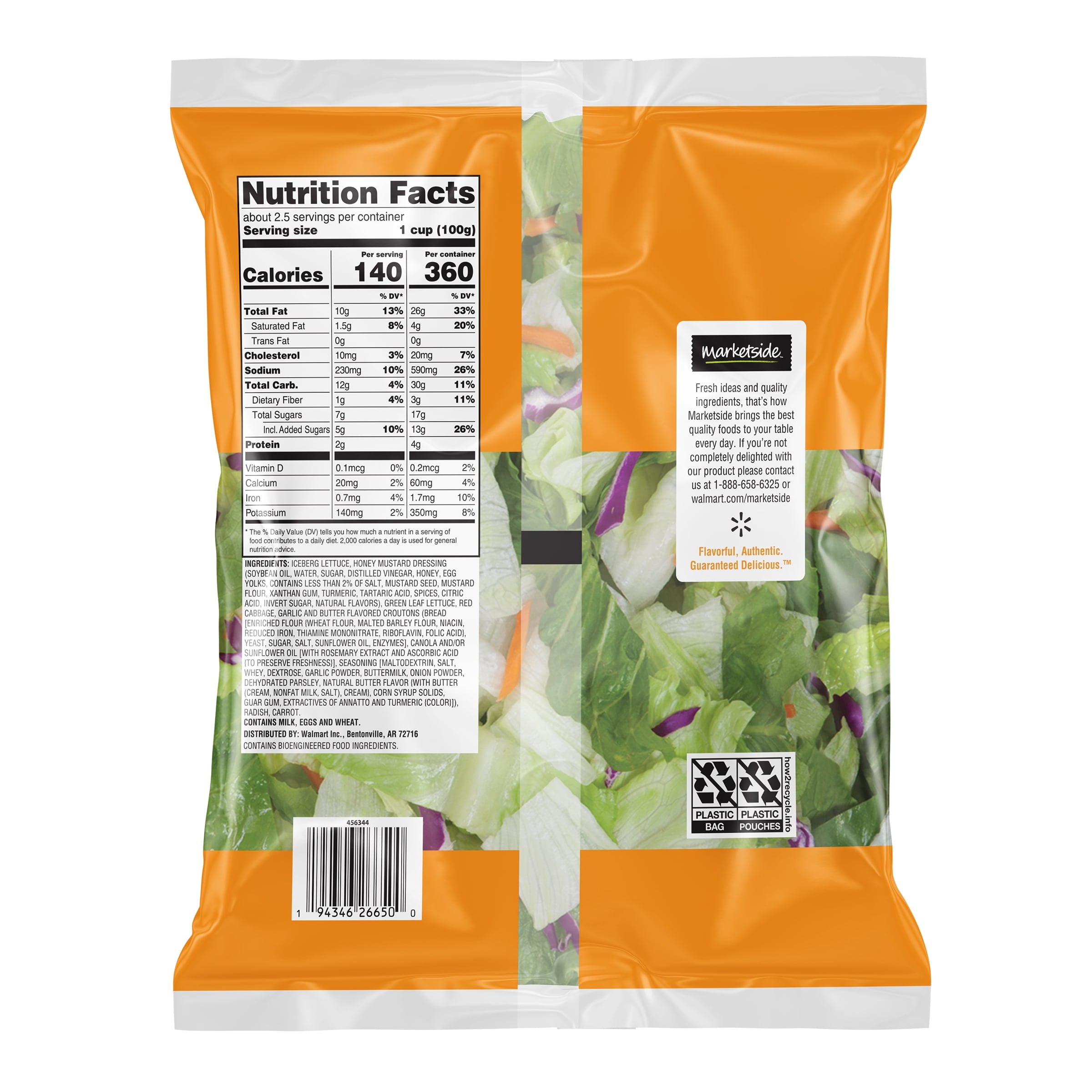 Marketside Classic Honey Mustard Salad Kit, 9 oz (Fresh)