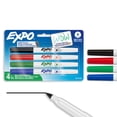 thumbnail image 1 of EXPO Dry Erase Markers, Low Odour Ink, Ultra Fine Tip, Assorted Colours, 4 Count, 1 of 7