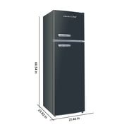 Arctic Chef 10 Cu. ft. Retro Refrigerator, Top Mount Apartment-Size Fridge, Black