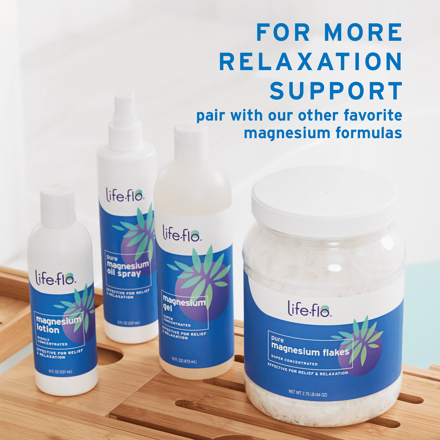 Life-flo Magnesium Gel, Pure Magnesium Chloride from the Ancient Zechstein Seabed, Soothing Relief and Relaxation for Overworked Muscles and Joints, Not Tested on Animals, 60-Day Guarantee, 16oz