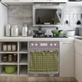 thumbnail image 4 of BBilaBu Checkered Oven Skirt for Farmhouse Kitchen Decor, Stove Cover Skirt with Ribbon Ties, Drill-Free Installation, 4 of 7