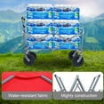 thumbnail image 4 of Collapsible Wagon with Wheels,Segmart Folding Wagon Cart All Terrain,Heavy Duty Garden Carts with Adjustable Handle,Utility Wagon for Outdoor Sports,Camping Shopping Fishing, 4 of 11