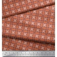thumbnail image 3 of Soimoi Brown Cotton Voile Fabric Arrow African Printed Fabric 1 Yard 42 Inch Wide, 3 of 3
