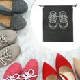 thumbnail image 2 of Unique Bargains 10 Pcs Sneakers Pattern Dustproof Shoe Dust Bag Shoes Storage Bag Travel Drawstring Storage Bag Black, 2 of 5