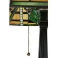 thumbnail image 5 of Louis Comfort Tiffany Mission Style Geometric Green Arrow Glass Shade Table Lamp, 5 of 10