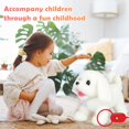 thumbnail image 4 of Peluche Easfan Walking White Dog con mando a distancia de 20 cm, 4 of 5