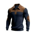 thumbnail image 3 of Ceisia Men Color Block Long Sleeve Zipper Casual Daily Outdoor Versatile Gift Fashion Athletic Top, 3 of 9