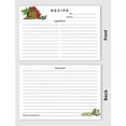 thumbnail image 3 of Inkdotpot 4x6 Inch Recipe Cards (Set of 50) , Thick Double Sided Premium Card Stock- Modern Style White Recipe Notecards for Weddings- Bridal- Baby Shower - Tomato Theme, 3 of 6