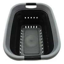 SAMMART 37L (9.77 gallon) Collapsible Plastic Laundry Basket - Foldable Pop Up Storage Container / Organizer - Portable Washing Tub - Space Saving Hamper / Basket