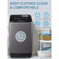 thumbnail image 3 of 17.7 lbs Full Automatic Washing Machine with LED Display Compact Washing Machine with Drain Dump, 10 Wash Programs and 8 Water Levels Ideal for Dorms, Apartments, Grey, 3 of 13