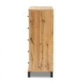 thumbnail image 4 of Baxton Studio Maison Chêne Brun Fini Bois 5 Tiroirs Coffre de Rangement, 4 of 9