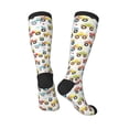 thumbnail image 4 of Fotbe Cartoon Monster Trucks print Women's Men's Novelty Crew Socks Cotton Socks Knee High Socks for Walking,Running,Nurses,Pregnancy, 4 of 9