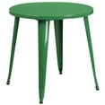 thumbnail image 4 of Emma + Oliver Commercial 30" Round Green Metal Indoor-Outdoor Table Set with 2 Cafe Chairs, 4 of 5