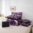 thumbnail image 6 of Homewish Victorian Halloween Skeleton 7-Piece Twin Bedding,Moth Botanical Pattern Bedding Comforter Set,Purple Cream,Black Reversible, 6 of 8