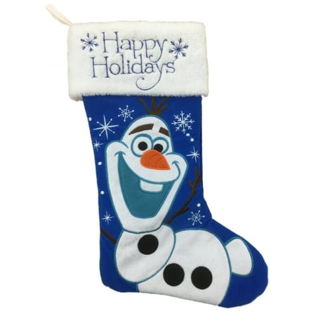 Disney Stocking Hangers Blue Disney Frozen Olaf Christmas Stocking Snowflake Snowman Holiday Decor ()