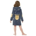 thumbnail image 7 of FORMRS Niños Bathrobe Unisex Hooded Robe Soft Plush Pajamas Sleepwear, Size 7-9T, Orange Cat Planet, 7 of 7