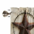 thumbnail image 4 of Brown Star Country Valances for Windows Farmhouse Kitchen Curtains Valances Rod Pocket Valance Curtains for Kitchen Windows Vintage Farmhouse Retro Western Art Window Valances for Bathroom 54"x18", 4 of 6