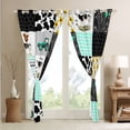 thumbnail image 4 of Milk Cow Print Blackout Curtains,Tractors Construction Truck Curtains & Drapes,Farmhouse Animals Highland Cow Window Treatments, 4 of 6