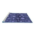 thumbnail image 2 of Ahgly Company Machine Washable Indoor Rectangle Abstract Blue Modern Area Rugs, 4' x 6', 2 of 4