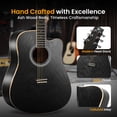 thumbnail image 4 of Pyle Steel String Acoustic Guitar Kit, 41" Full Size Cutaway with Ashtree Top, Open Pore Finish, Premium Accessory Set with Armored Gig Bag, Sunburst Teardrop Matte, 4 of 7