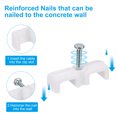 thumbnail image 4 of Unique Bargains Cable Clips with Steel Nail, 100Pcs 9mm/0.35' Plastic Cable Wire Clips, Ethernet Cable Clips Nail in Cable Clips, White, 4 of 6