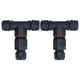 thumbnail image 3 of Conector en forma de T para exteriores, 2 piezas, conector de unión de canal de 3 vías, luces, conector de cable impermeable, diseño de última generación, 3 of 9