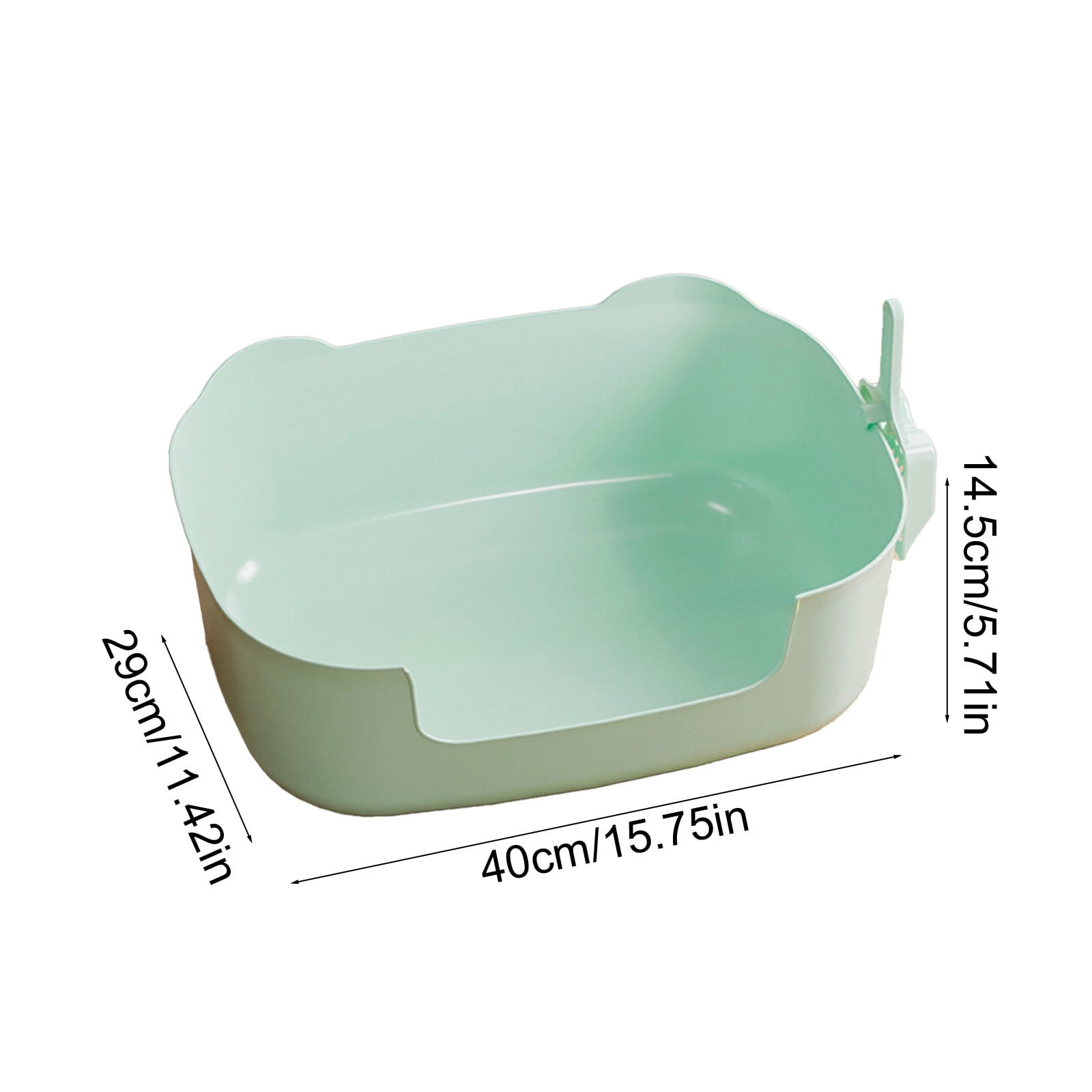Large Cat Litter Box with High Sides, Open Kitty Litter Boxes Anti-Splashing for Indoor Cat Low Entry Cat Litter Pan for Small and Elderly Cats, Tool-Free Assembly
